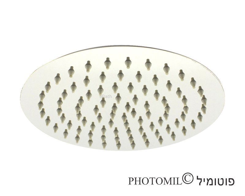 ראש מקלחת עגול נירוסטה קוטר 20 ס"מ דק במיוחד למראה יוקרתי. ראש מקלחת עגול נירוסטה קוטר 20 ס"מ דק במיוחד למראה יוקרתי.