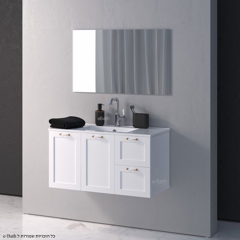 ארון אמבטיה אפוקסי מעוצב תלוי Malibu ארון אמבטיה אפוקסי מעוצב תלוי Malibu