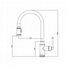 ברז מטבח נשלף שחור Clear