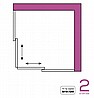 מקלחון הזזה מרובע 80X80 Alon