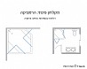 מקלחון הרמוניקה דלתות מתקפלות, שתי דלתות המתקפלות ונצמדות לקיר LOOP