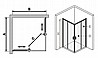 מקלחון הזזה מרובע 80X90