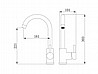 ברז פרח גרפיט לכיור אינטגרלי