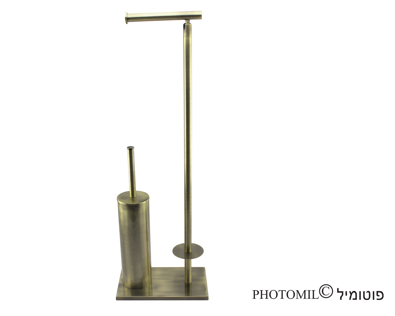 מעמד לנייר טואלט Brass ברונזה עם מברשת אסלה מעמד לנייר טואלט Brass ברונזה עם מברשת אסלה