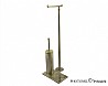 מעמד לנייר טואלט Brass ברונזה עם מברשת אסלה