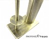 מעמד לנייר טואלט Brass ברונזה עם מברשת אסלה