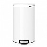 פח אשפה אובלי למטבח פדל 30 ליטר לבן BRABANTIA