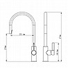 ברז מטבח נשלף שחור מט Clear