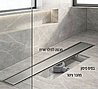תעלת ניקוז למקלחת נירוסטה 304, אורך 60 ס