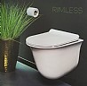 אסלה תלויה לבן Rimless Como