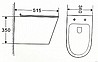 אסלה תלויה שחור מט Rimless Lcean