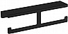מתלה נייר טואלט עם מדף שחור מט, LARIS BLACK