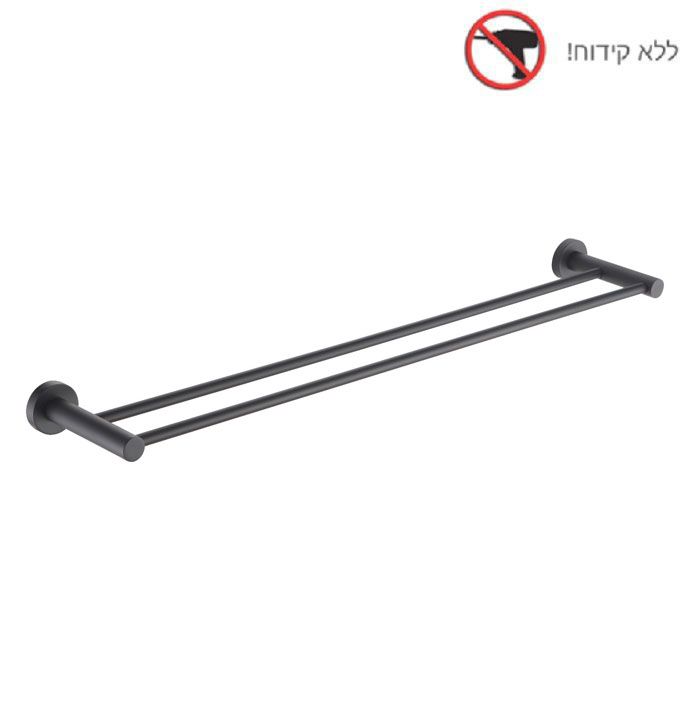 מוט תליה כפול למגבת בהדבקה רוז גולד מט Minston מוט תליה כפול למגבת בהדבקה רוז גולד מט Minston