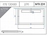 אגנית מלבן עם תעלת ניקוז 150X80