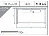 אגנית מלבן עם תעלת ניקוז 140X80