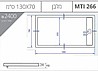 אגנית מלבנית עם תעלת ניקוז לאורך 120X70