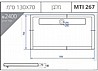 אגנית מלבנית עם תעלת ניקוז לאורך 150X70