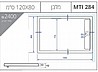 אגנית מלבן עם תעלת ניקוז 110X80