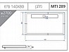 אגנית מלבן עם תעלת ניקוז 130X80