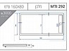 אגנית מלבן עם תעלת ניקוז 140X80