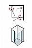 מקלחון שחור פינתי הרמוניקה 80X80