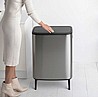 BO פח טאץ 60 ליטר, ניקל מוברש Brabantia