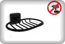 אביזרי אמבטיה שחור בהדבקה 3M