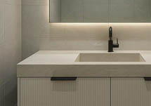 ארונות אמבטיה עם כיור גרניט פורצלן