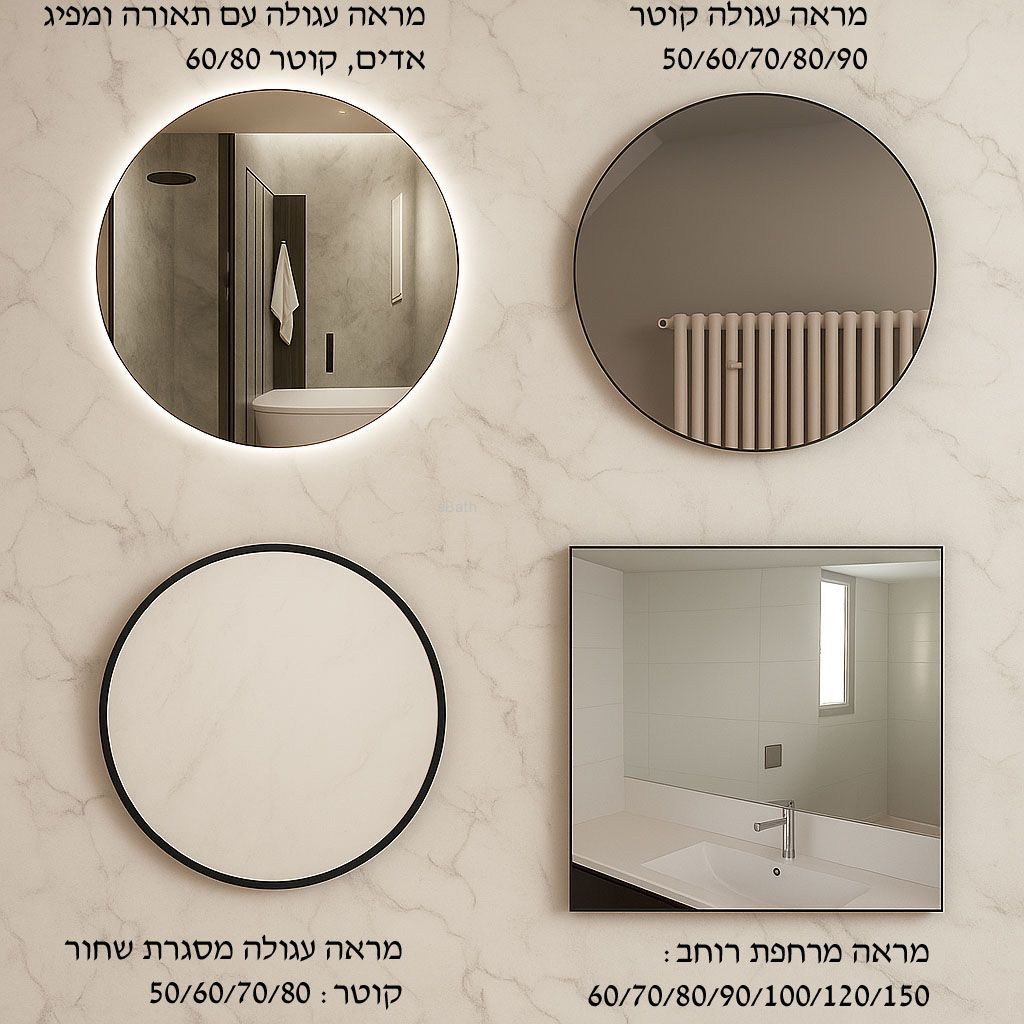 סוגי מראות - eBath
